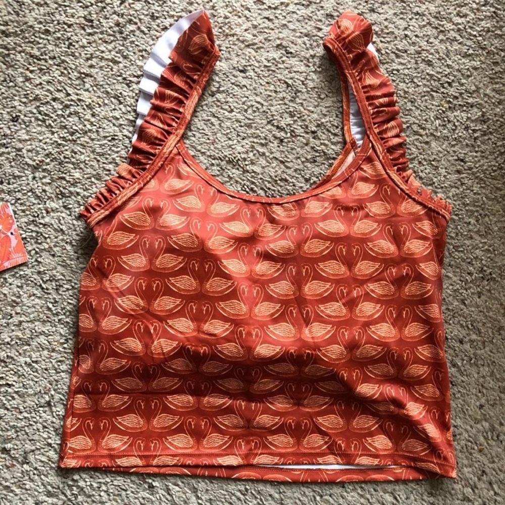 Kortni Jean Swan Ruffle Top